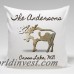 JDS Personalized Gifts Personalized Cabin Moose Throw Pillow JMSI2332